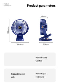 Xiaomi Youpin Clip-on Fan 5 Speed Quiet Rechargeable Desktop Portable Air Circulator Wireless Fan With LED Light Camping Home