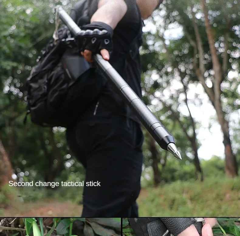 Outdoor Mountaineering Stick Multi Functional Self Defense Stick Car Mounted Tactical Mountain Camping Supplies Set Tools