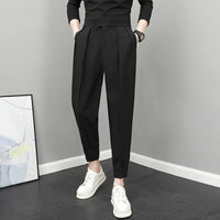 Men High Waist Casual Loose Spring Summer Pants