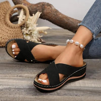 Women’s Wedge Sandals – Retro Slip-On Casual Shoes