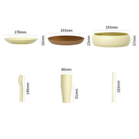 Camping Dinner Set Portable Plates Bowls & Cutlery