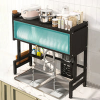 3-Tier Over-the-Sink Kitchen Dish Drying Rack with Cover