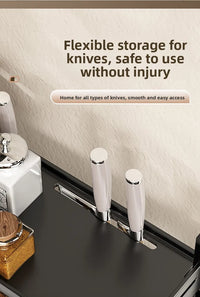 Multi-Layer Kitchen Storage Rack Carbon Steel for Spices and Tools