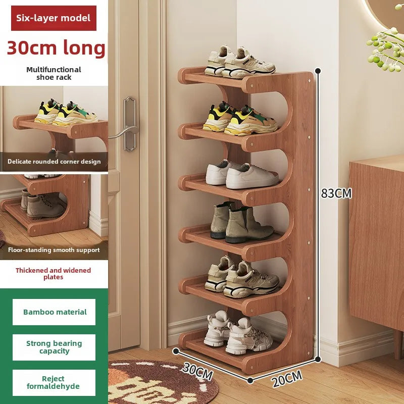 Shoe rack, home dormitory corner, small narrow style, multi-layer storage rack, entrance door, rental shoe cabinet