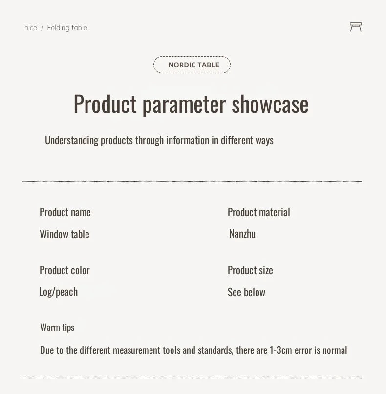Square Folding Tea Table – Lightweight Tatami Floor Desk