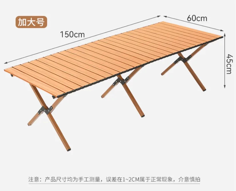 Camping Folding Table Portable Parasol Table