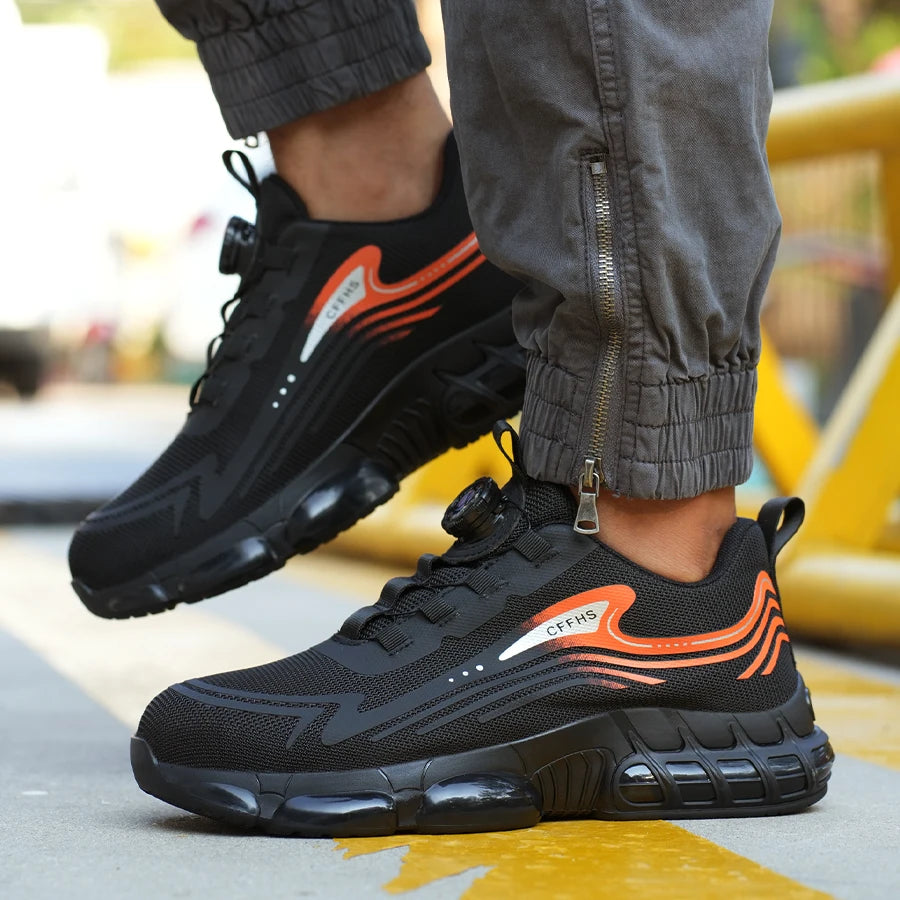 Men’s Steel Toe Safety Sneakers Anti-Smash Work Shoes