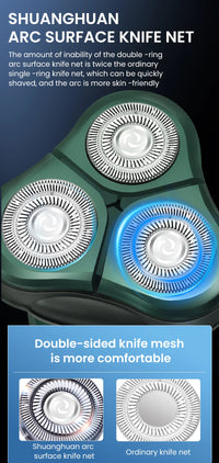 LED Digital Electric Shaver with Trimmer & Nose Hair