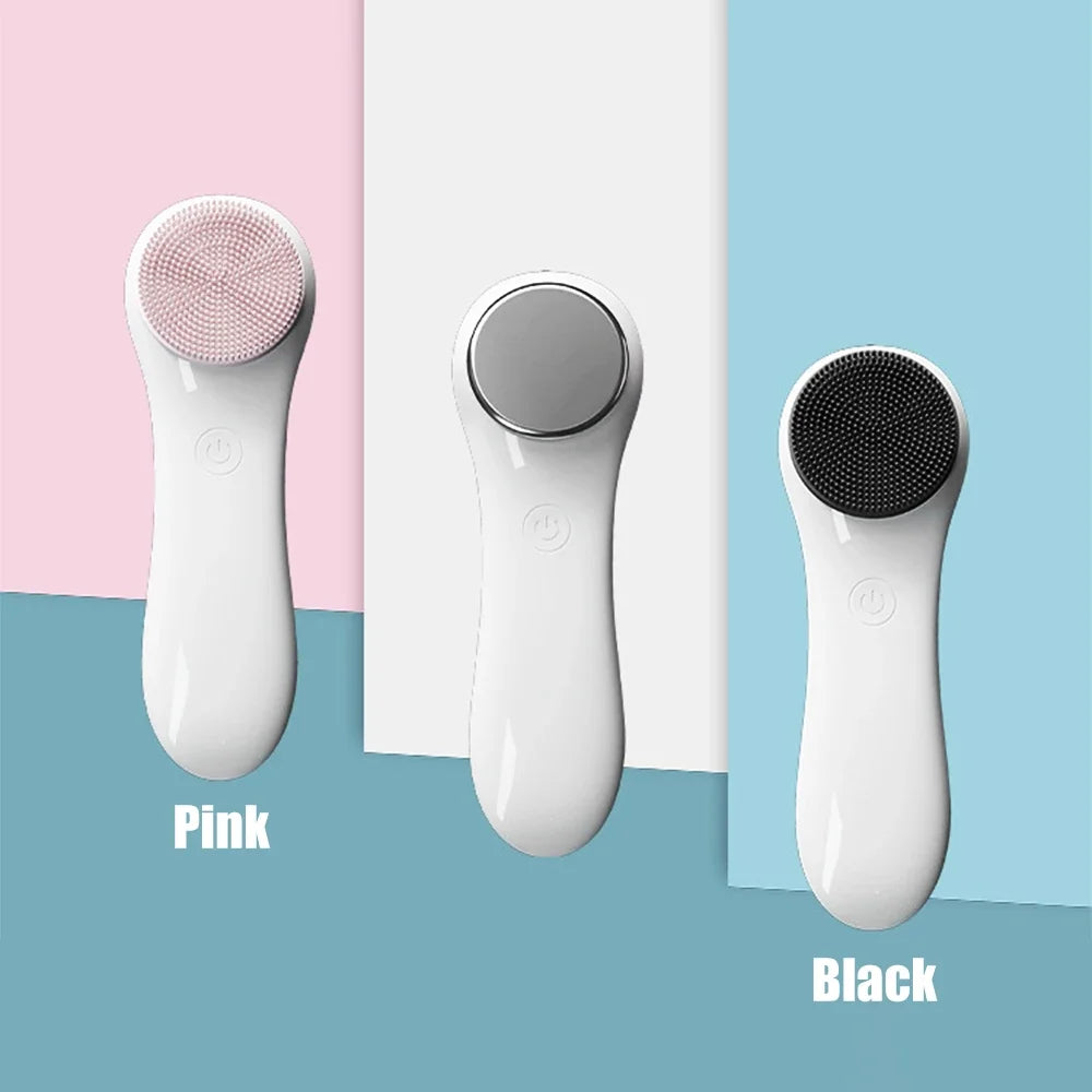 Silicone Facial Cleanser Pore Cleanser Face Massager Deep Electric Cleansing Brush Pore Cleaner Blackhead Remover Skin Beauty