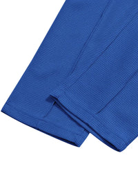 Spring and Autumn Men's Clothing  Waffle Fabric Men's Suit Fashion Casual Zipper and Lapel Long Sleeve POLO Shirt Trousers Suit