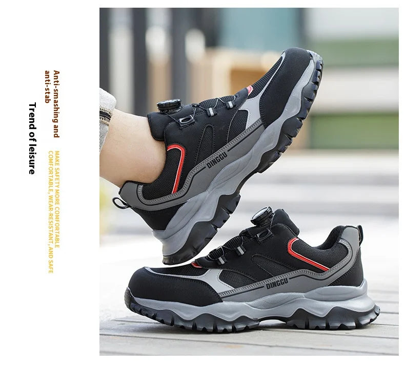 Men’s Steel Toe Safety Sneakers Anti-Smash Work Shoes