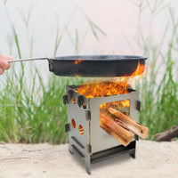 Portable Camping Fire Pit & Outdoor Grill Stove Burner
