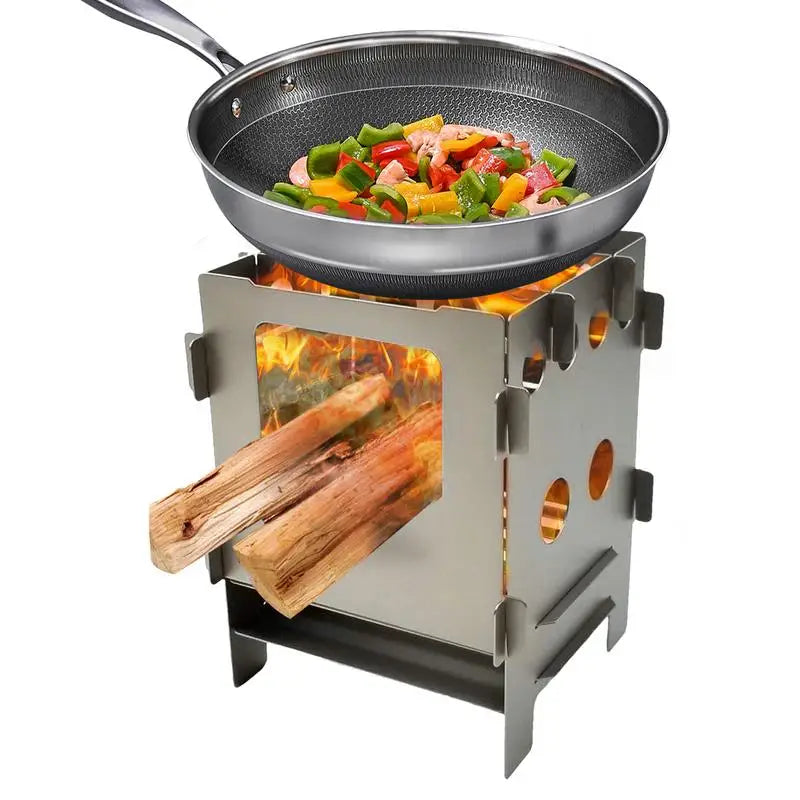 Portable Camping Fire Pit & Outdoor Grill Stove Burner