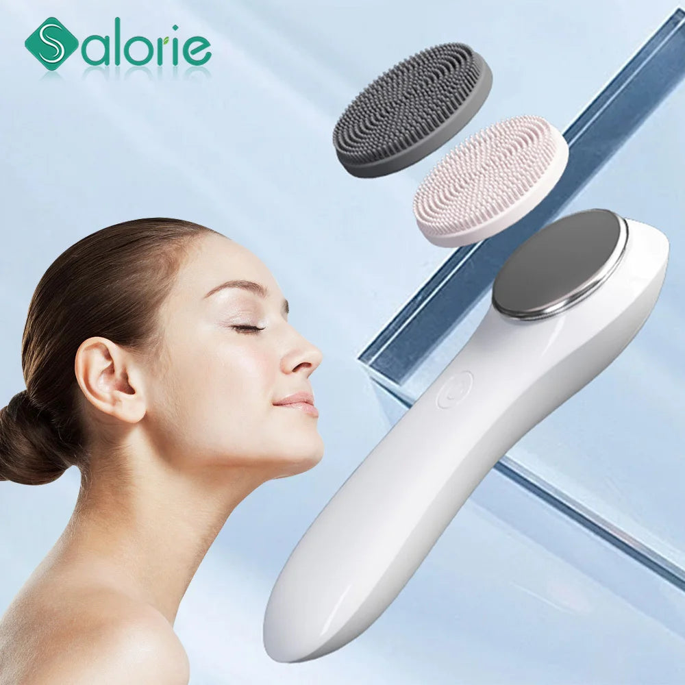 Silicone Facial Cleanser Pore Cleanser Face Massager Deep Electric Cleansing Brush Pore Cleaner Blackhead Remover Skin Beauty
