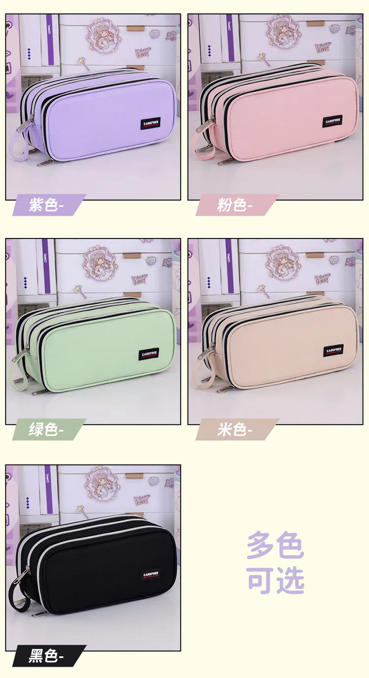 New School Supplies Back to School Essential Pencil Case, Large Capacity Stationery Organizer Student Stationery Box