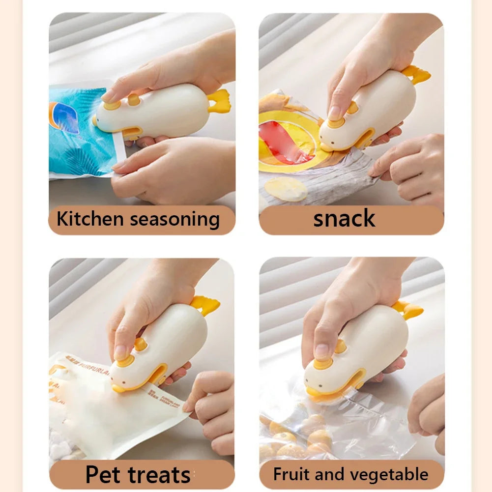 2-in-1 Mini Bag Sealer with Cutter & USB-C Rechargeable
