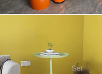 Simple Modern Wrought Iron Coffee Table Living Room Household Round Coffee Table Combination Creative Small Apartment Side Table