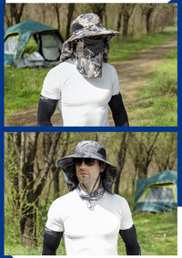 Men’s Panama Sun Hat with Neck & Face Cover