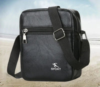 Vintage Messenger Bag Men PU Leather Business Worker Shoulder Bag Brown Black Man Crossbody Bag Male Handbag Gift for Husband