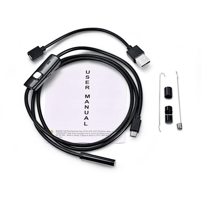 Waterproof Mini Endoscope Camera – 2M Flexible Industrial Scope