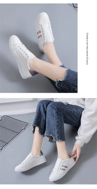 Women Sneakers Autumn New Casual Walking Shoes Woman Flat Lace Up High Quality Sneakers Fashion Flat-bottomed Casual Shoes
