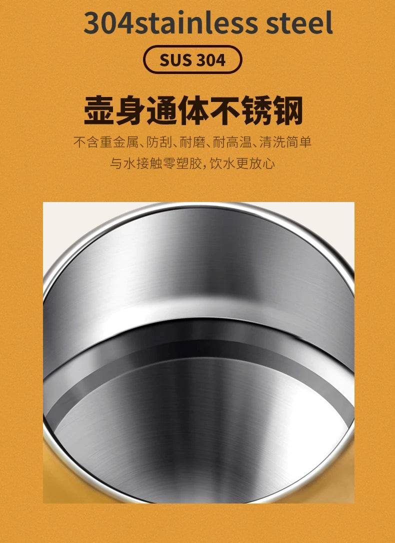 Retro Handmade Decals Automatic Electric Kettle Water Boiler 304Stainless Steel Thermometer Anti-Dry 1800w 1.8L