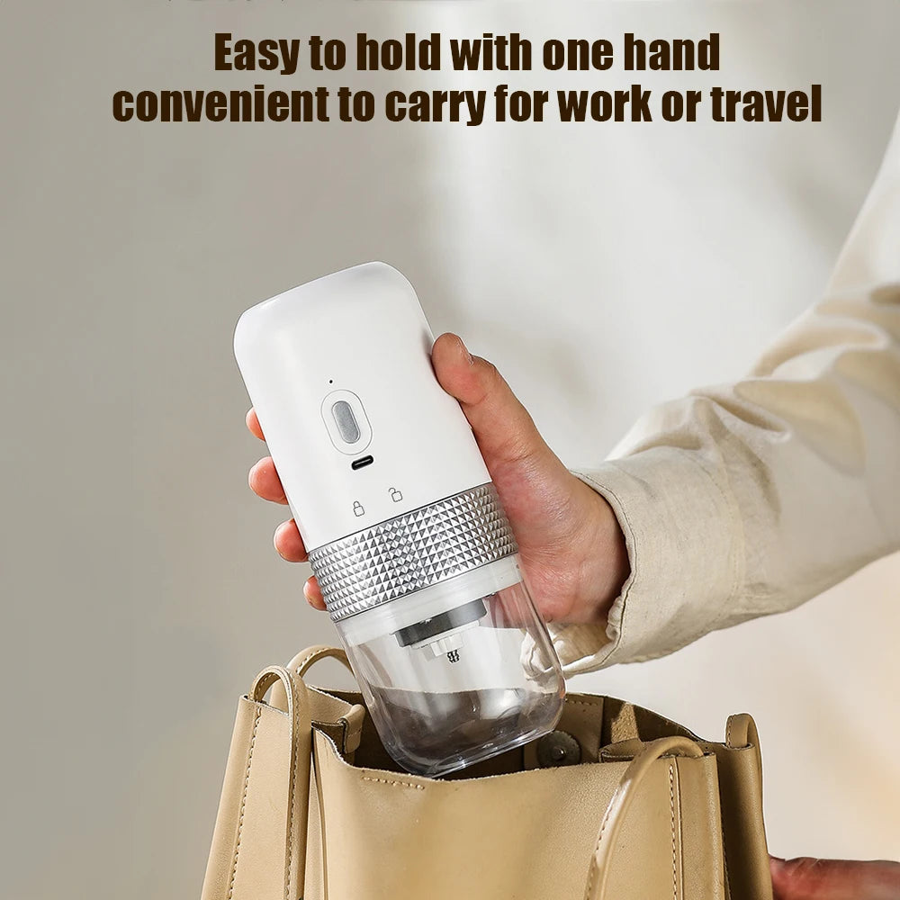 13W Portable Electric Burr Coffee Grinder – 200ml Adjustable