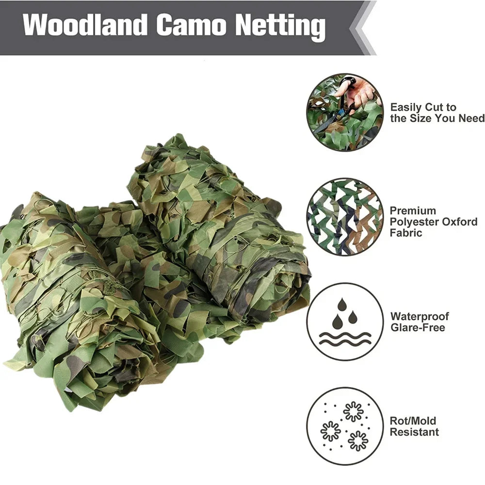 Camo Netting Woodland Hunting Sunshade Mesh