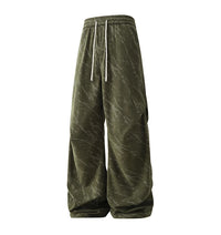 Men’s Corduroy Tie-Dye Cargo Pants Loose Autumn Trousers