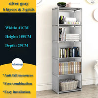 Multi-Layer Bookshelf Storage Rack for Living Room
