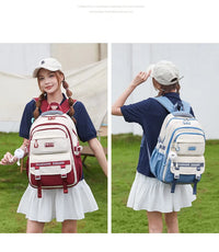 School Bags for High School Girls Fashion Large Capacity Travel Backpack Black and White Lightweight College Student Backpack