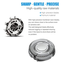 SH50 Replacement Heads for Philips Series 5000 Shavers, AquaTouch, PowerTouch,  S5210 S5370 PT730 AT810 Electric Razors