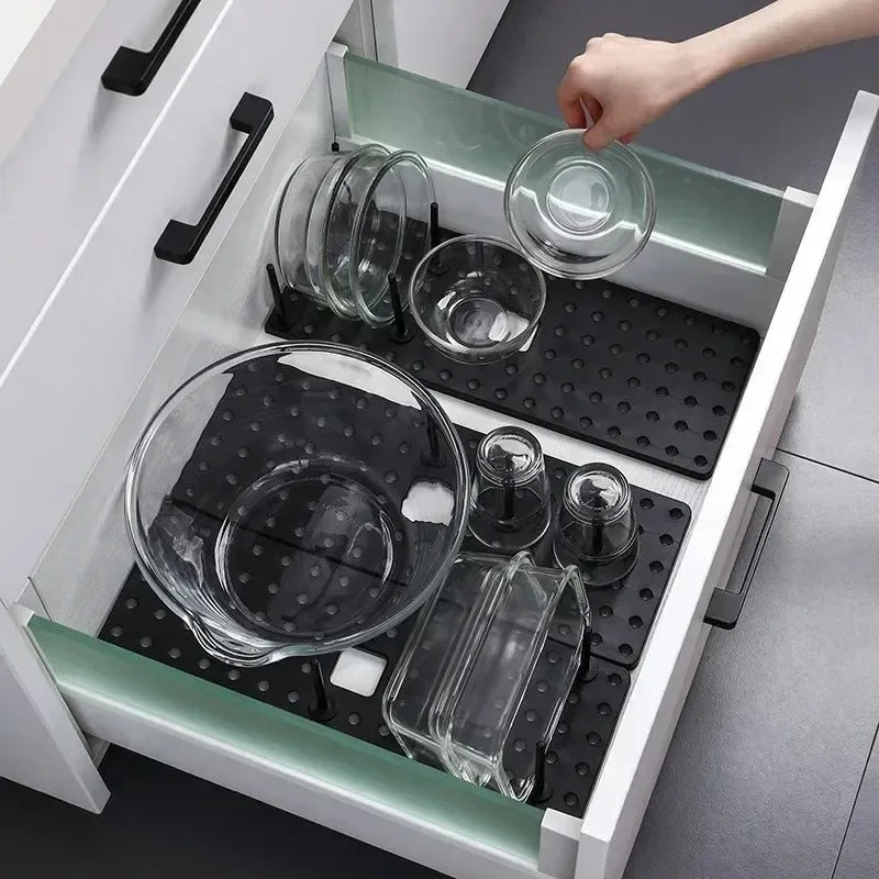 Adjustable Kitchen Sink Dish Drying & Storage Rack