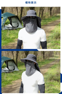 Men’s Panama Sun Hat with Neck & Face Cover