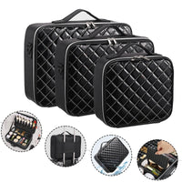 Diamond PU Makeup Case – Large Waterproof Travel Box