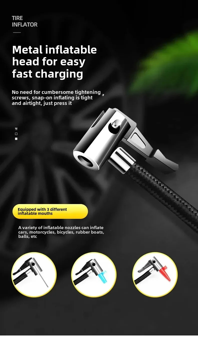 Portable Mini Car Inflatable Pump Digital Display