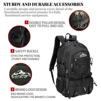 Travel backpack 40L waterproof lightweight outdoor hiking, men's and women's camping backpack