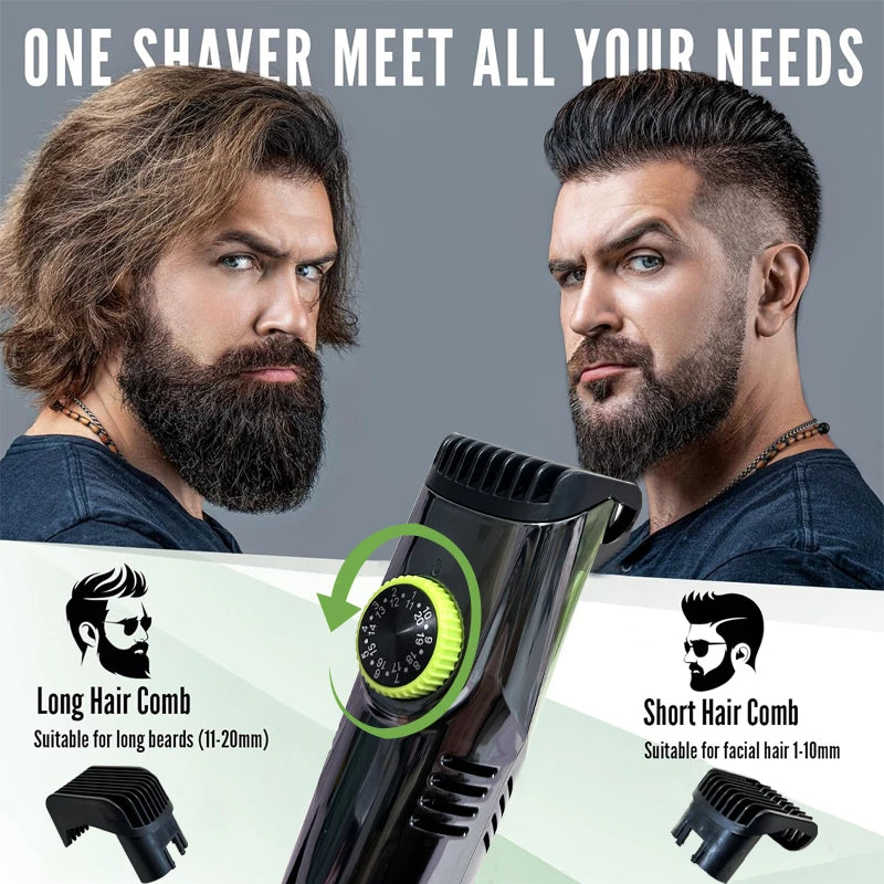 Cordless Beard Trimmer – Rechargeable Electric Shaver