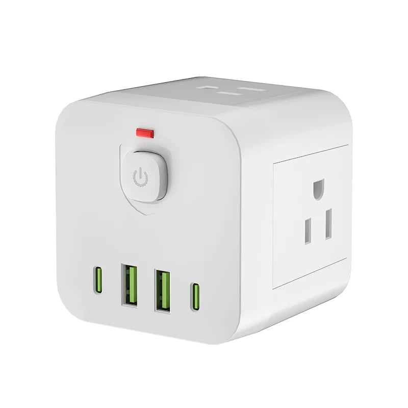 The power socket for Christmas gifts is practical, economical and easy to carry. The product contains 4 side power output termin