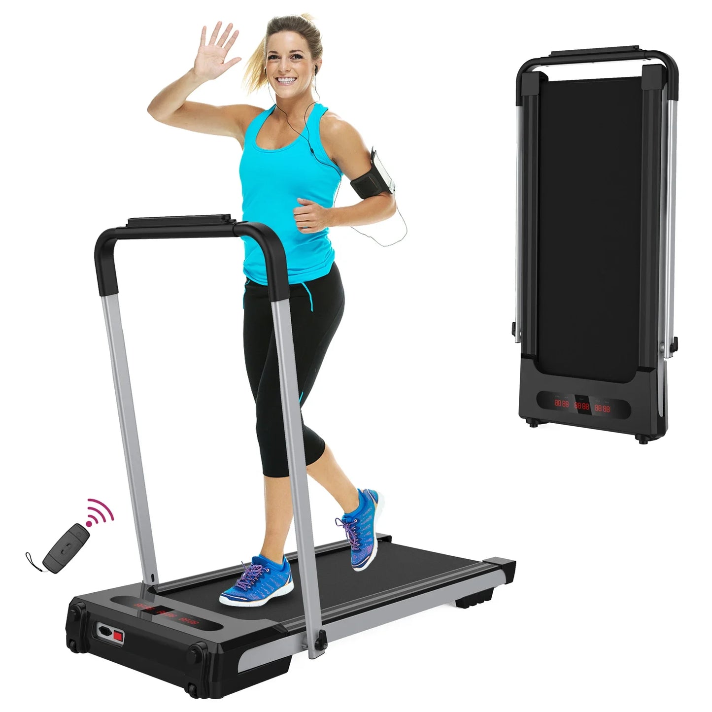 Foldable Electric Walking Machine – Home Treadmill 2.5HP