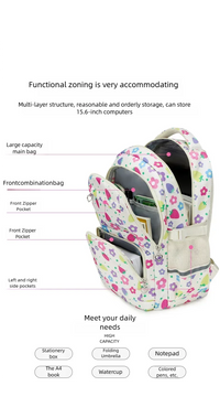 Schoolbags for Primary School Girls, Fashionable Backpacks, Large Capacity Junior High School Students, Versatile Backpacks