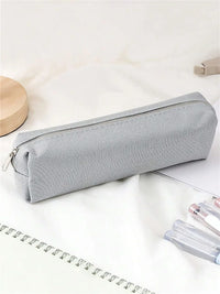 Simple Pencil Case School Supplies Pencil Cases Estuche Escolar Solid Color School Stationery Kalemlik Trousse Pencil Pouch-LJX