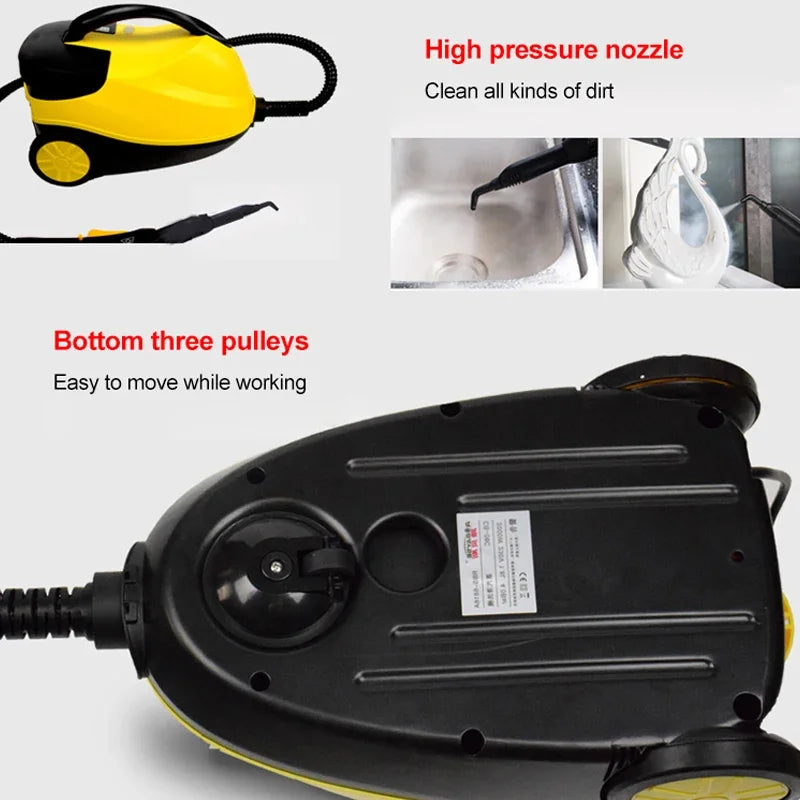 220V Electric Steam Cleaner – 2000W High-Temp Disinfection