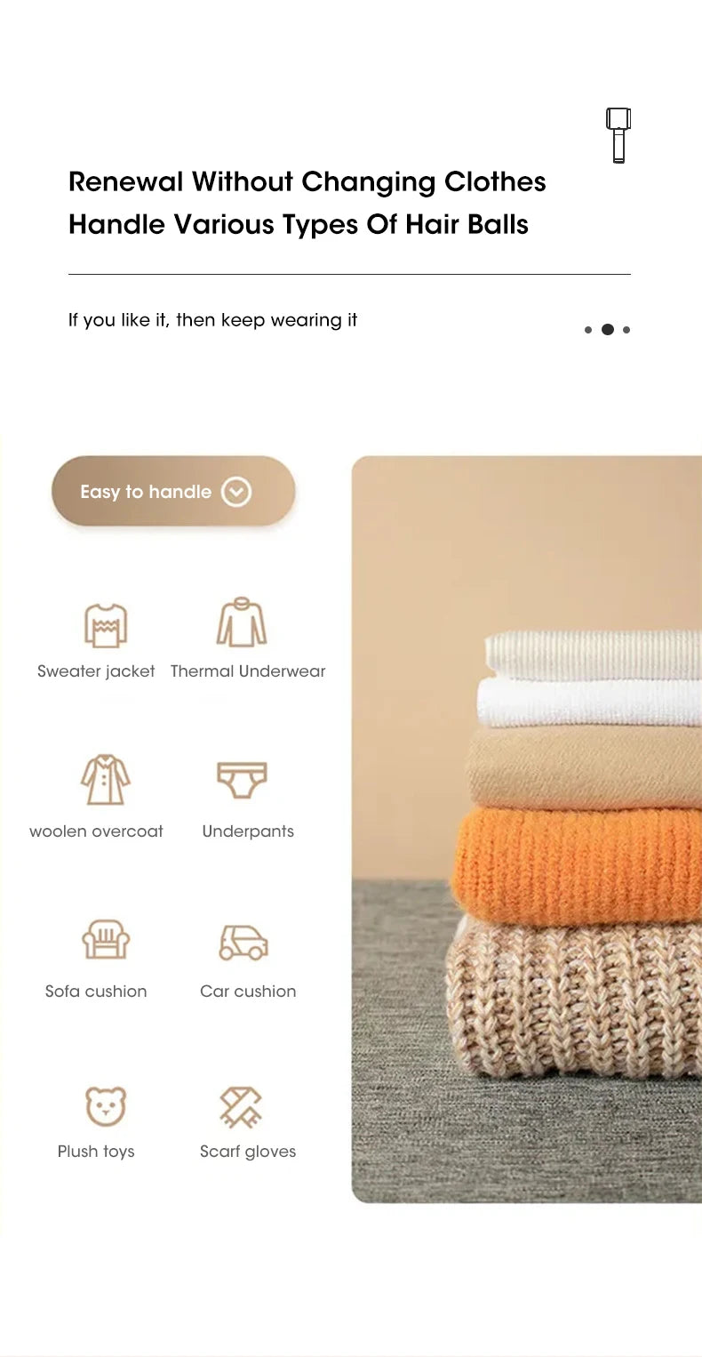 Rechargeable Electric Lint Remover for Clothes & Fabrics