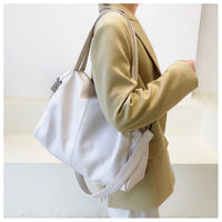 Big Black Shoulder Bag for Women Soft Leather Travel Tote