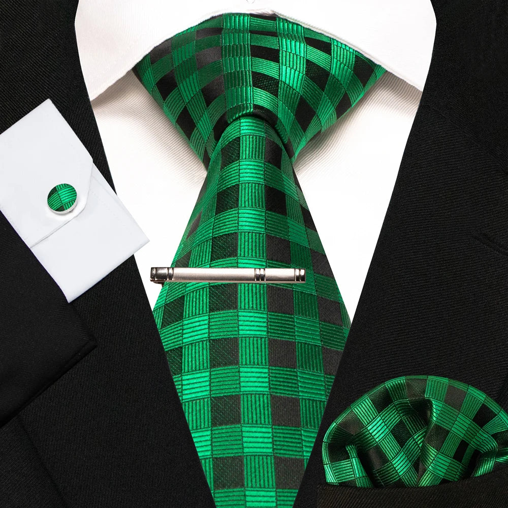 8cm Silk Men’s Tie Set with Pocket Square