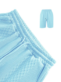 Men’s Summer Jacquard Polo Shirt – Casual Short Sleeve