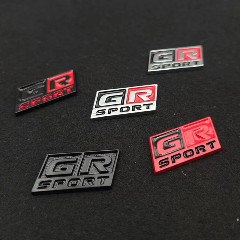 3D GR Sport Steering Wheel Metal Logo Badge Sticker