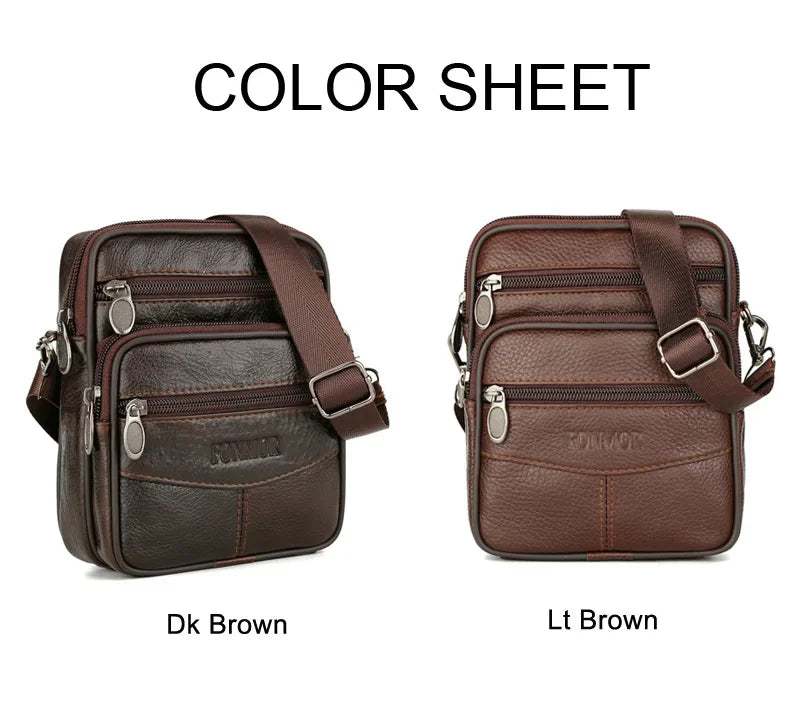 Retro Genuine Leather Men’s Crossbody Shoulder Belt Bag