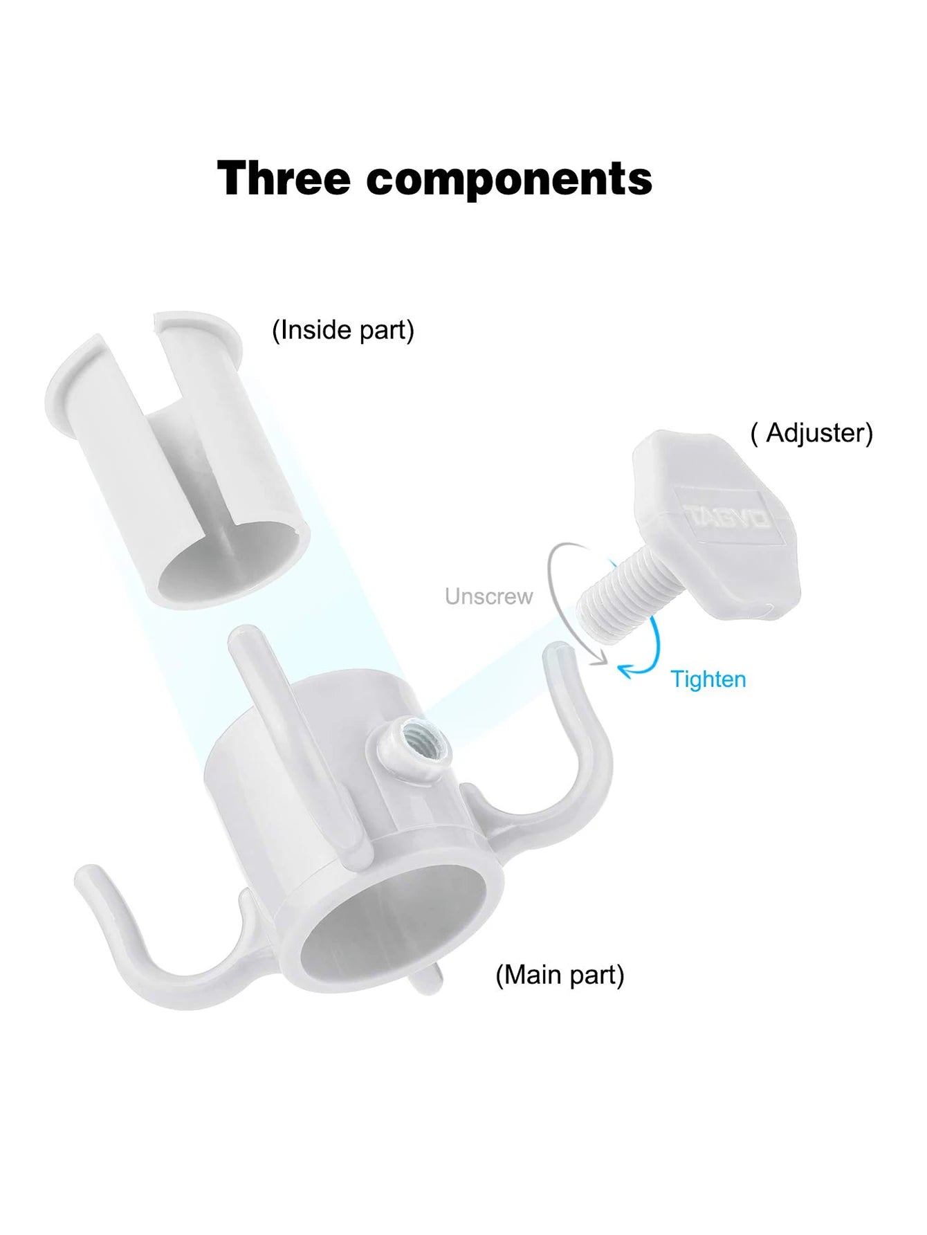 Polypropylene Beach Umbrella Hook – 4-Corner Storage